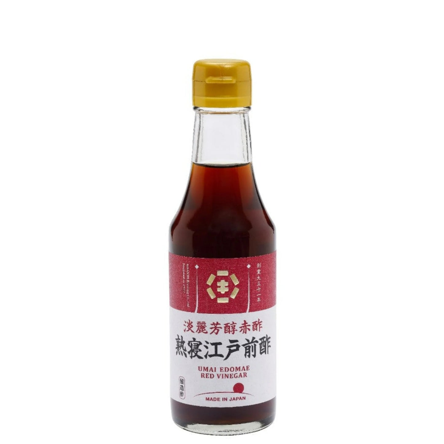 Matured Red Edo-mae vinegar "Mellow and rich red vinegar” -淡麗芳醇赤酢 熟寝江戸前酢-200ml