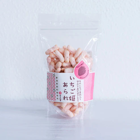 RICE CRACKERS(Strawberry) -いちご姫あられ 75g